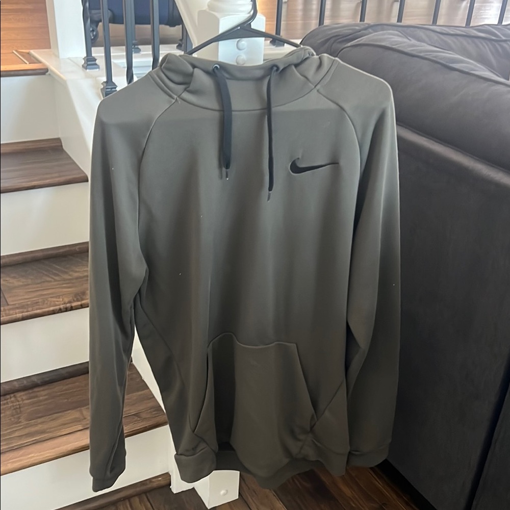Nike Dark Olive Pullover with Black Swoosh